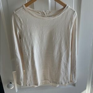 🔥LOFT Cream Long Sleeve Top🔥